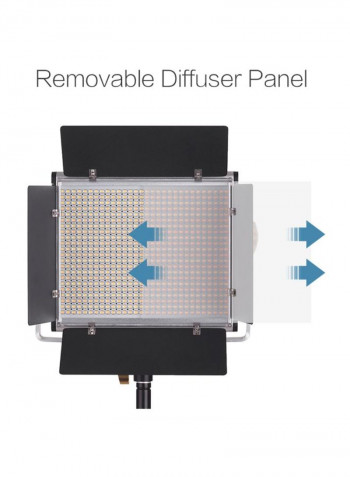 Dimmable LED Video Light Kit 23.2x20centimeter Black/Silver