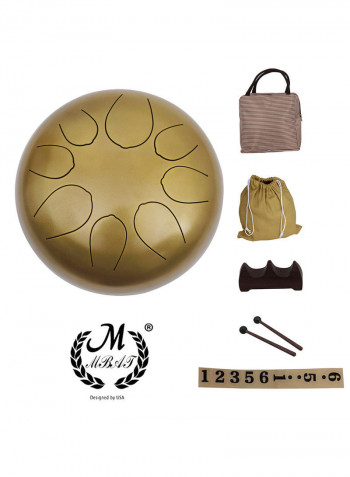 Handpan Drum With Carry Bag & Note Sticks
