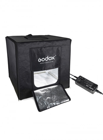 Mini Studio Photography Softbox Tent With 2 LED Light Board Set Black