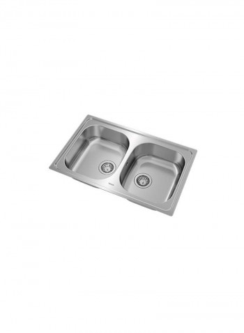 Universe 80 T-Xp 2B Inset Stainless Steel 2 Bowls Sink Stainless Steel 860x500x170mmmm