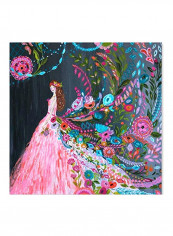 Dream Catcher Canvas Wall Art Pink/Blue/Green 18x18inch