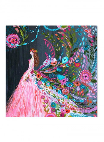 Dream Catcher Canvas Wall Art Pink/Blue/Green 18x18inch