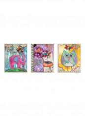 3-Piece Decorative Wall Art Yellow/Blue/Purple 11x0.5x15inch