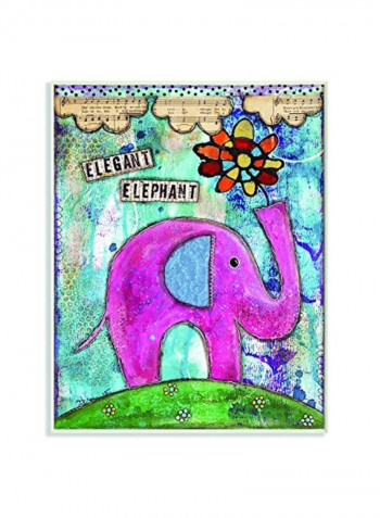 3-Piece Decorative Wall Art Yellow/Blue/Purple 11x0.5x15inch