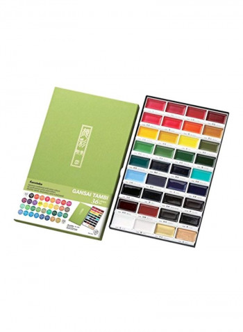 36-Piece Gansai Tambi Colour Set Multicolour