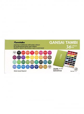 36-Piece Gansai Tambi Colour Set Multicolour