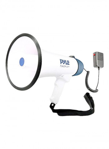 Megaphone Speaker With Built-in Siren PMP45R White/Black