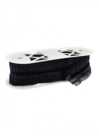 Sheer Pleated Trim Black