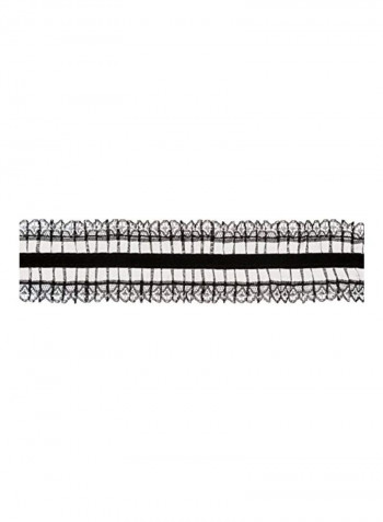 Sheer Pleated Trim Black