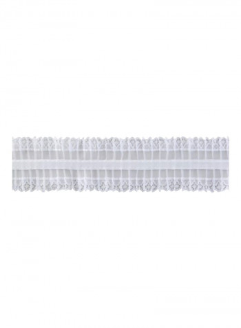 Sheer Pleated Trim White