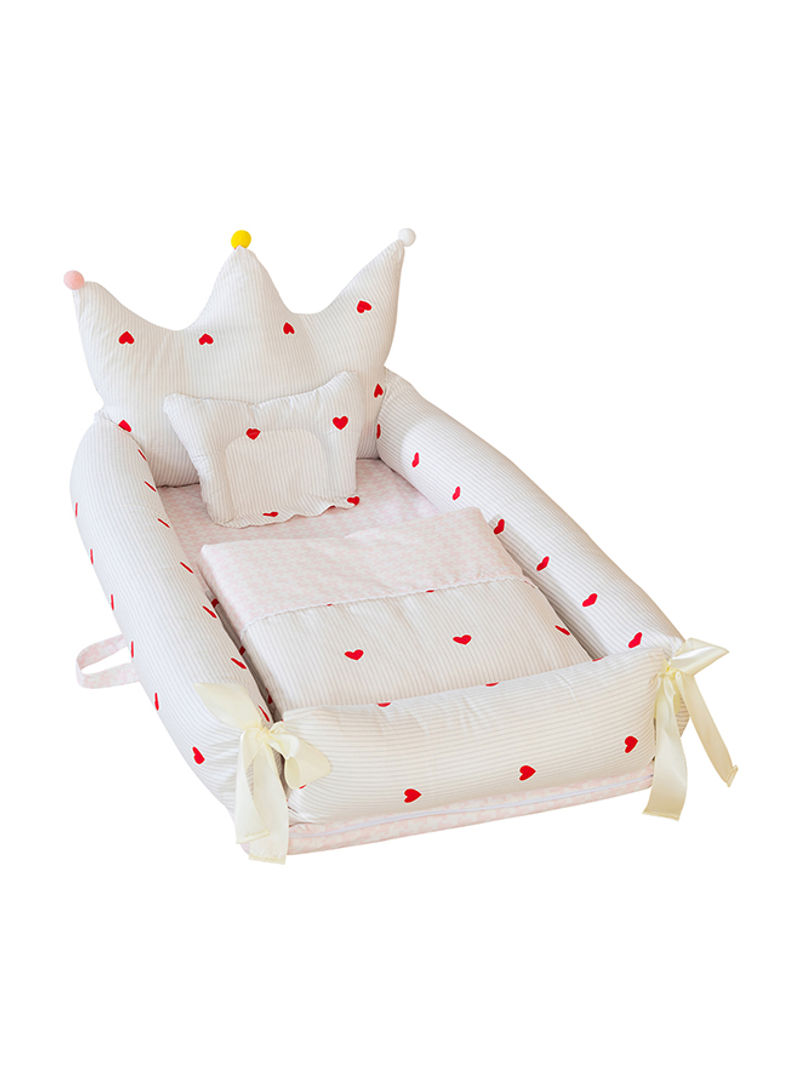 Printed Crown Baby Crib Bed
