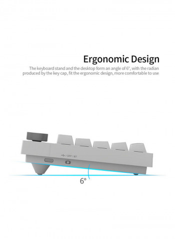K620T Bluetooth And Wired Dual-Mode Mechanical Keyboard White