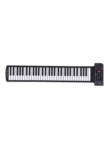 Portable Silicon 61 Keys Roll Up Piano with Electronic Midi Keyboard