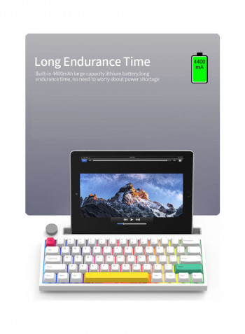 K620T Bluetooth And Wired Dual-Mode Mechanical Keyboard White