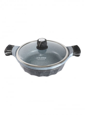 Die Cast Aluminium 9 Pieces Cookware Set Blue 32cm