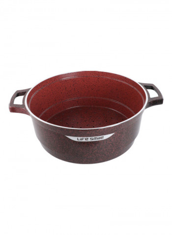 Die Cast Aluminium 9 Pieces Cookware Set Red 32cm