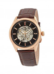 Men's Leather Strap Analog Watch LP-10660A-RG-01-BRW