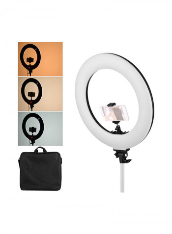 60W Dimmable 3000-6000K Colour Temperature Photography LED Ring Light 18inch Black