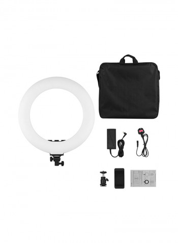 60W Dimmable 3000-6000K Colour Temperature Photography LED Ring Light 18inch Black