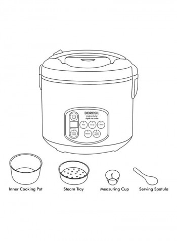 Electric Rice Cooker 650W 1.8 l 650 W BRC18LDSS11 Black/Silver