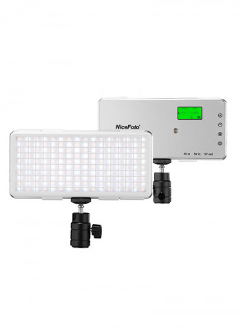 Portable LED Video Light Lamp Panel Silver/Grey
