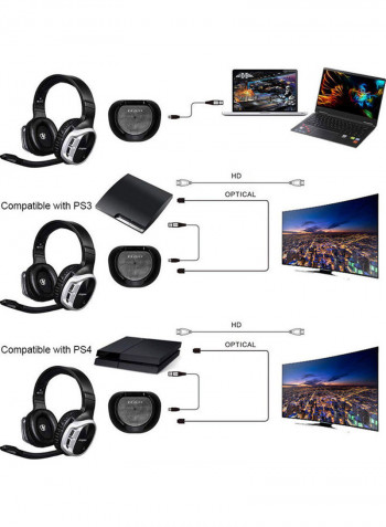 Stereo Gaming Headphones Set Black