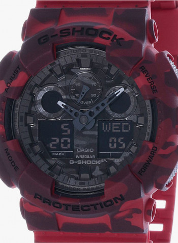 Men's Rubber Analog/Digital Watch GA-100CM-4A
