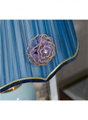 Ceramic Retro European Style Table Lamp Blue/Golden