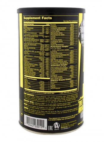 44-Piece Animal Pak Whey Supplement Set