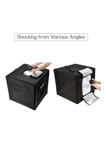 36-Piece LED Mini Photography Studio Shooting Tent Set Black