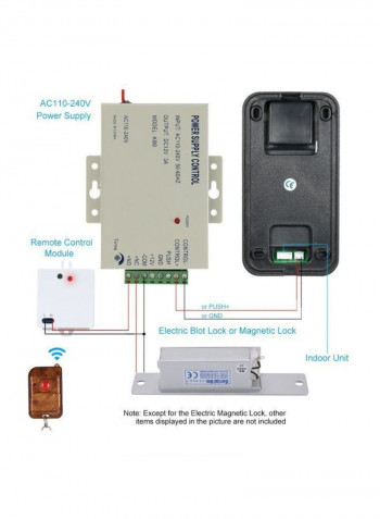 Wireless Remote Control Door Lock White 22.2centimeter