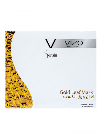 12-Piece Sensia Gold Leaf Facial And Body Mask