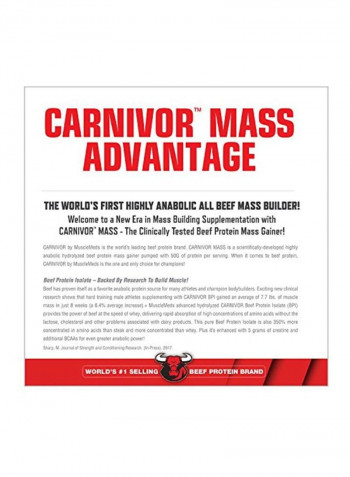 Carnivor Mass Anabolic Beef Protein Gainer