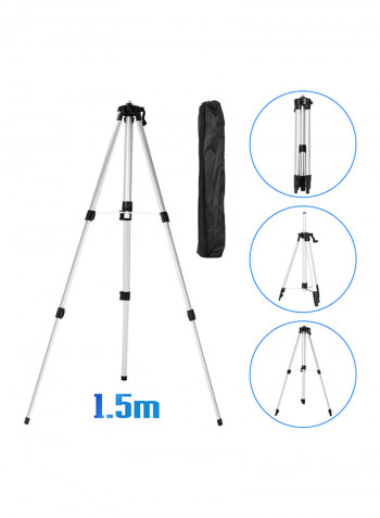 Multifunctional 16-Lines Level Tool With Adjustable Alloy Extension Bar Black/Silver 44x21.5x25.5cm