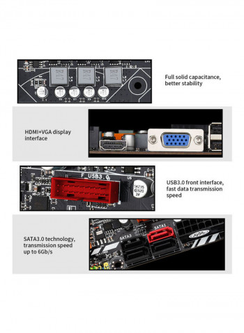 Jingsha B75M Motherboard أسود