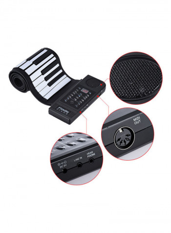 Portable Silicon 61 Keys Roll Up Piano Electronic Mini Keyboard