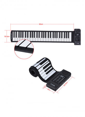 Portable Silicon 61 Keys Roll Up Piano Electronic Mini Keyboard