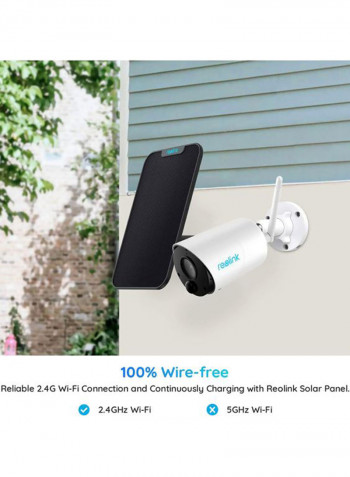 Solar-Powered Security Camera With Panel