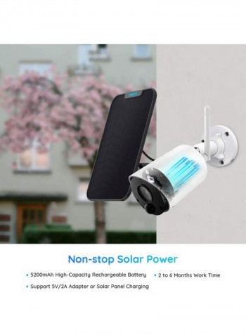 Solar-Powered Security Camera With Panel