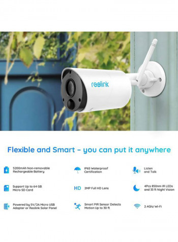 Solar-Powered Security Camera With Panel