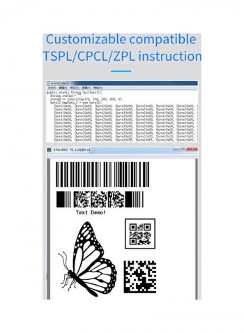 Desktop Label Printer White/Black