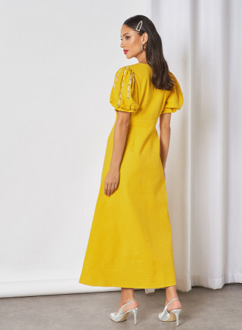 Embellished Dress Yellow