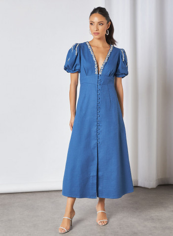Embellished Dress Blue