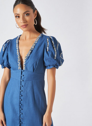 Embellished Dress Blue