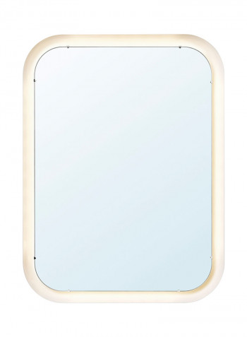 Mirror With Integrated Lighting White 80x60centimeter