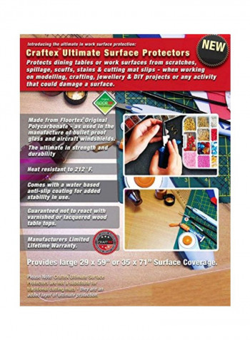 Craft Table Protector Mat Clear