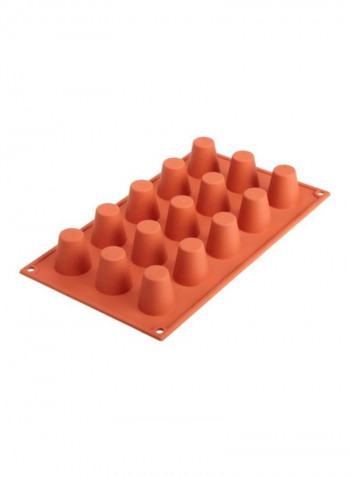 Mini Cylinder Shaped Mold Orange 11.8x7x1.5inch