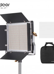 Professional LED Video Light with U Bracket and Barndoor Lighting Kit Multicolour