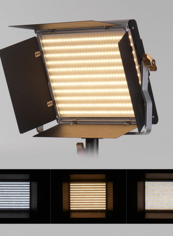 Professional LED Video Light with U Bracket and Barndoor Lighting Kit Multicolour