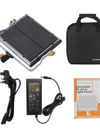 Professional LED Video Light with U Bracket and Barndoor Lighting Kit Multicolour